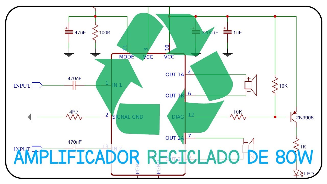 Amplificador reciclado de 80W | #RecicladoChallenge2019