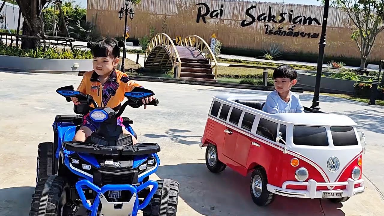 สนุกม๊าก! ขับรถ ATV ขับรถตู้ข้ามสะพาน นั่งรถไฟรางรอบสวนสนุก ไร่ศักดิ์สยาม Saksiam Valley l EP.2