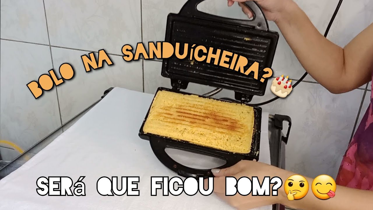 Fiz bolo na sanduicheira ,será que ficou bom?