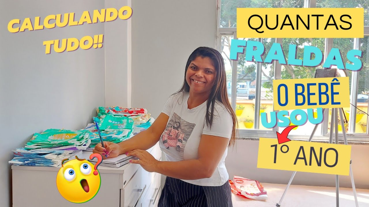 QUANTAS FRALDAS O BEBÊ USOU NO 1°ANO CALCULANDO TUDO!!