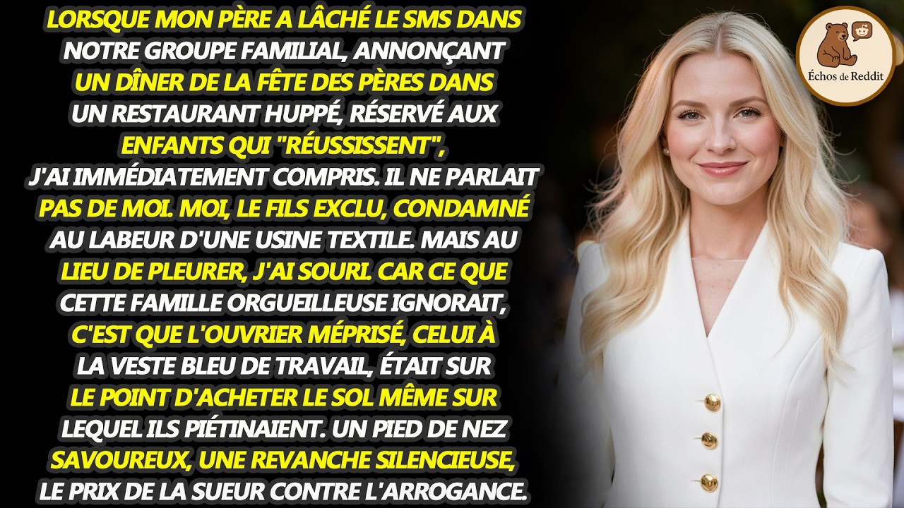 Mon père m'a exclu de la fête des pères à cause de mon travail - alors je me suis discrètement...