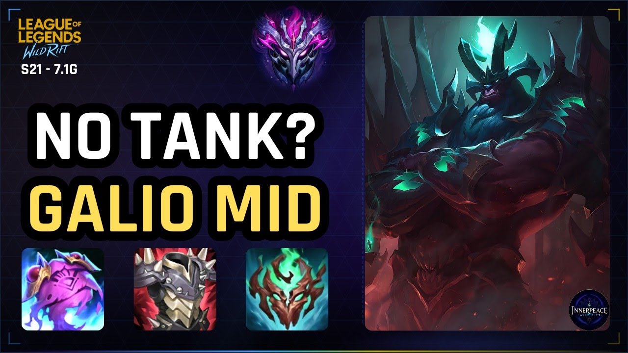 My team had no frontline, so I went full tank Galio Mid | Wild Rift legendary rank