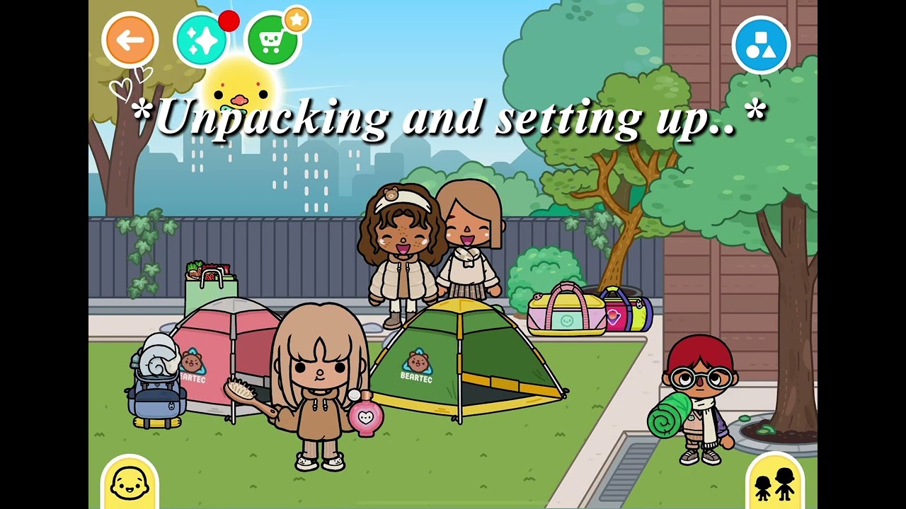 *Camping trip with my friends!*(bad lunches)(Rain storm!)⛺️⛈️