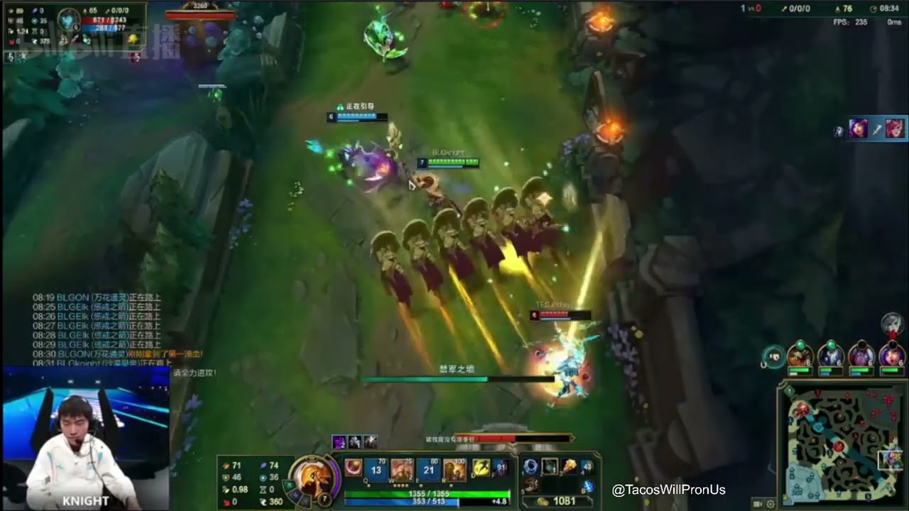LPL POV BLG knight Azir POV vs TES Creme Taliyah Game 4