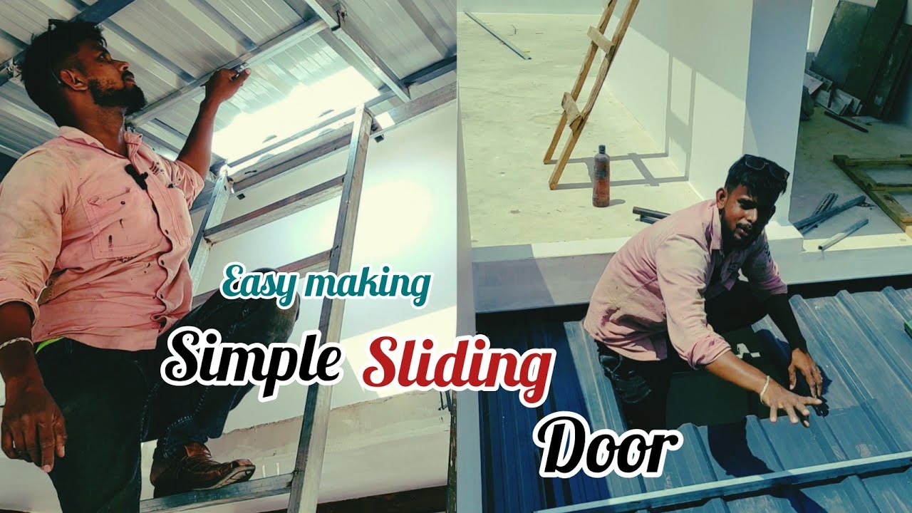 simple sliding door roofing area... ഷീറ്റിനെ തുളച്ചു മുകളിലേക്ക് കയറാം