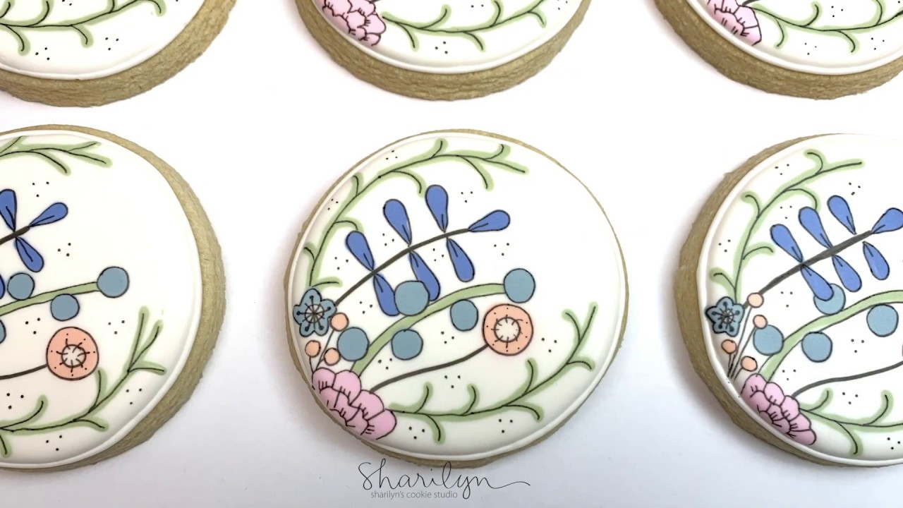 BEAUTIFUL Wet-On-Wet Floral Cookies!
