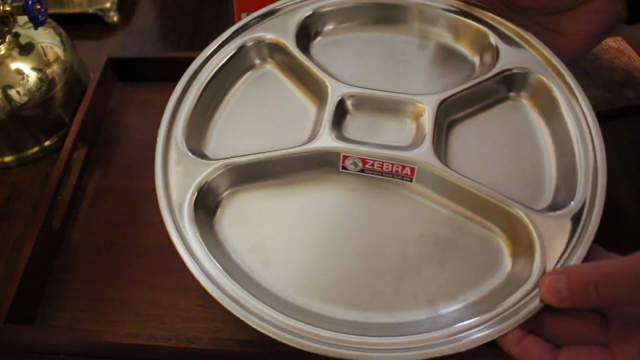 Zebra Round Stainless meal tray view by www.bushcraftcanada.com