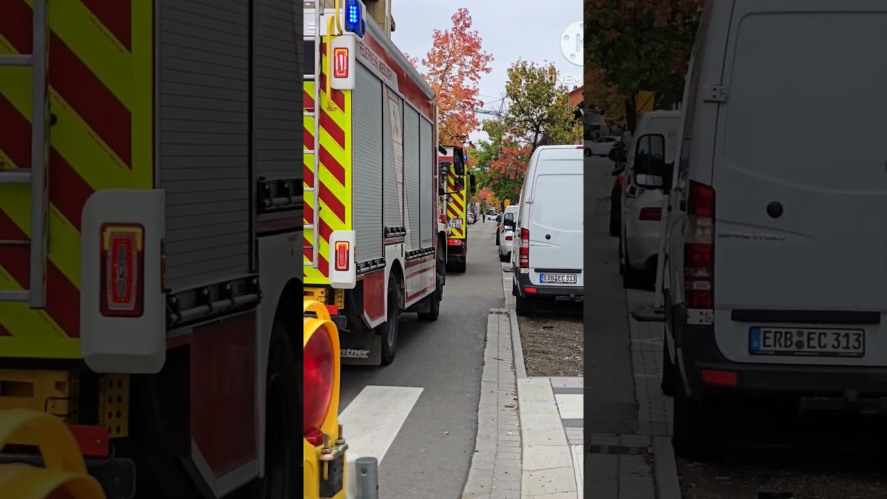 Wiesloch - Unglaublich - Fahrzeug behindert Feuerwehr bei der Einsatzfahrt #feuerwehr #einsatzfahrt