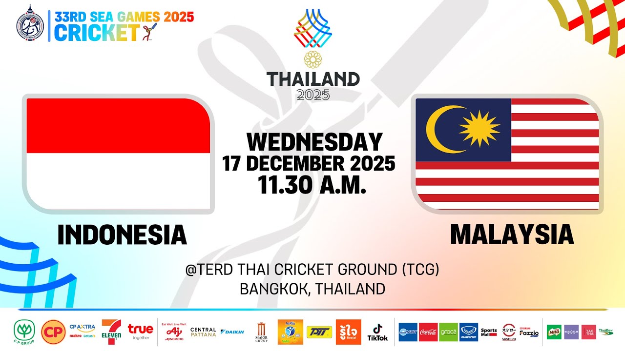 DAY 9 | LIVE🔴 33rd SEAGAMES 2025 - CRICKET SPORT | 11:00 AM | INDONESIA VS MALAYSIA | T10 | MALE