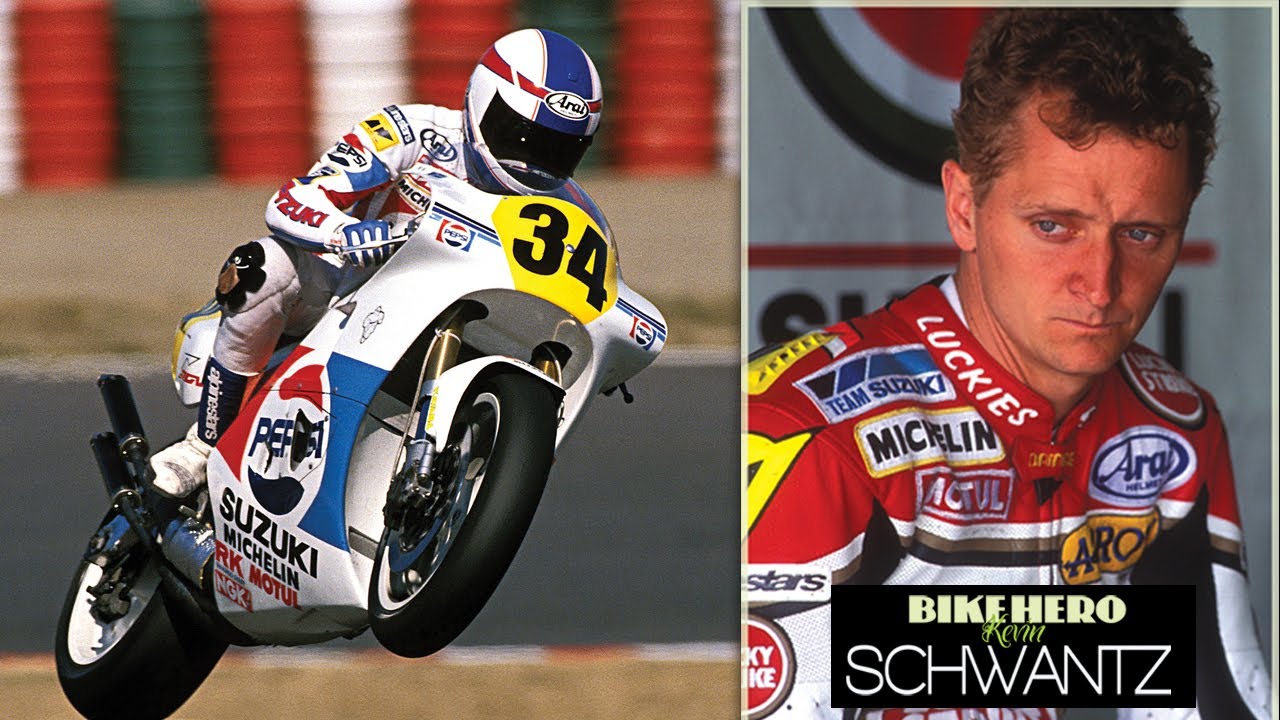 Кевин Шванц — КОРОЛЬ КОЛЕСНЫХ МОТОЦИКЛОВ! Гран-при Макао 1988 | Pepsi Suzuki RGV500