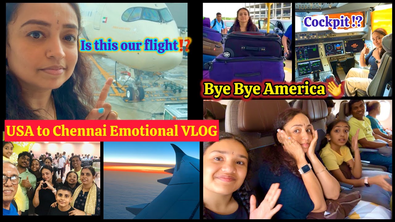 USA to Chennai Airport ✈️ Emotional | Bye Bye America👋| USA Tamil VLOG
