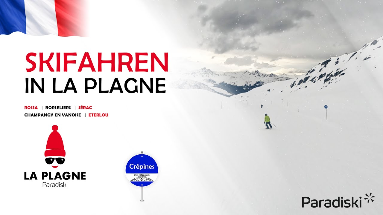 La Plagne (Paradiski) - Piste Crépines (blau) - Champagny en Vanoise