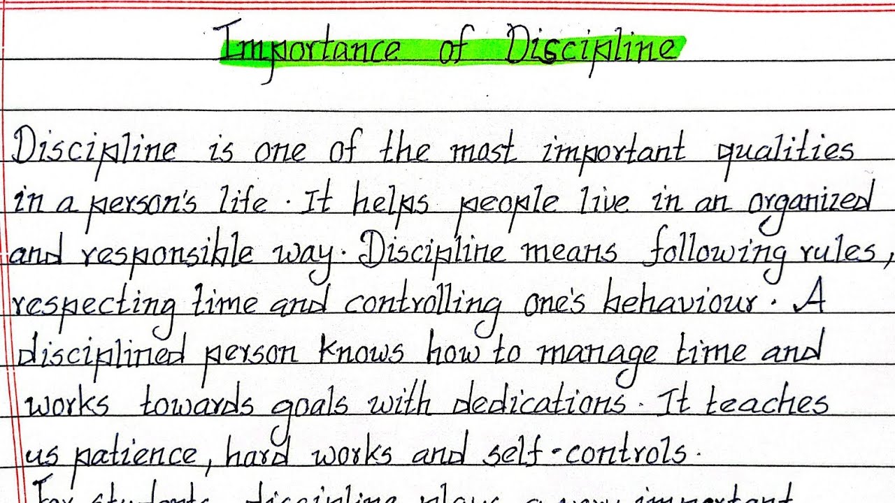 Importance of Discipline | Importance of Discipline in student life | Essay in English