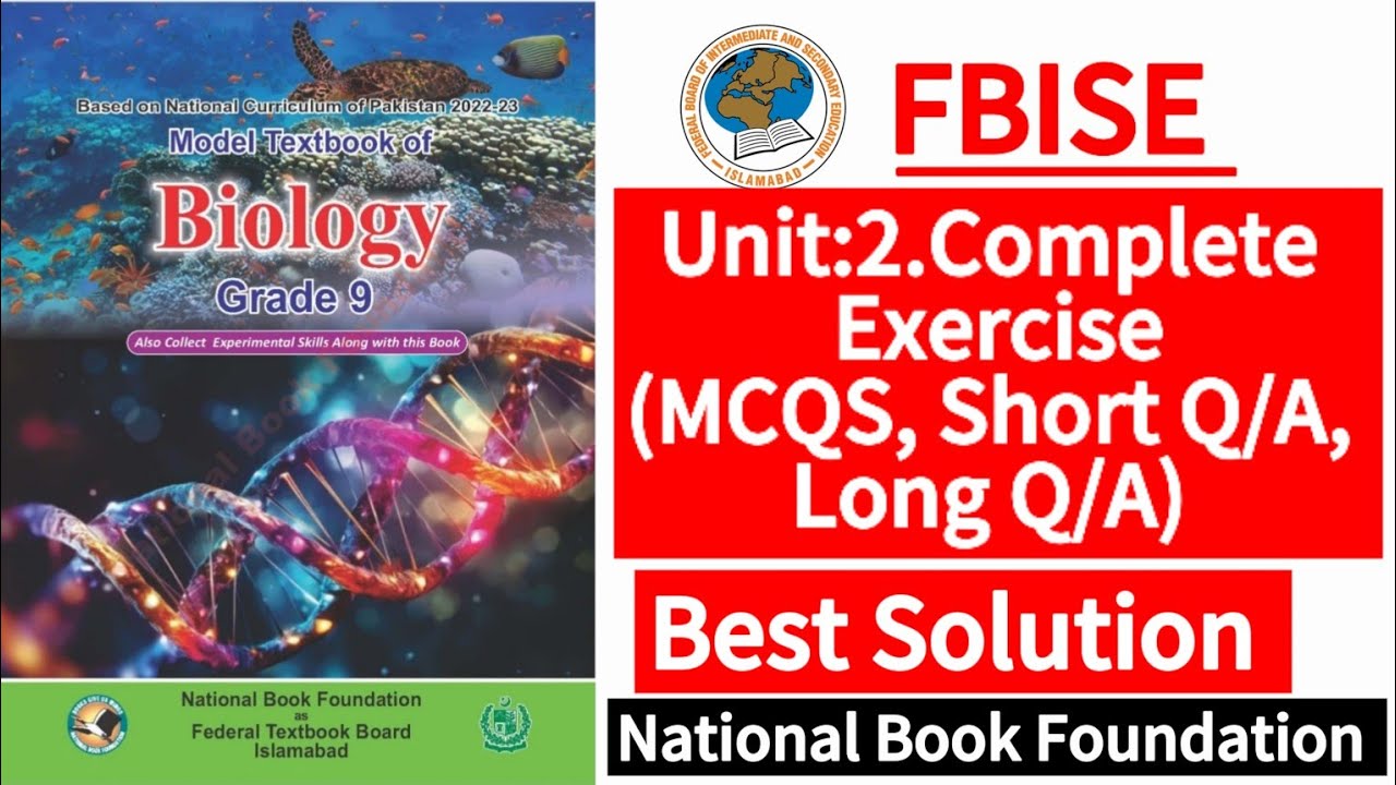 Class 9 Biology Unit 2 Complete Exercise | New Syllabus 2024|LearnOnlineWithAnum