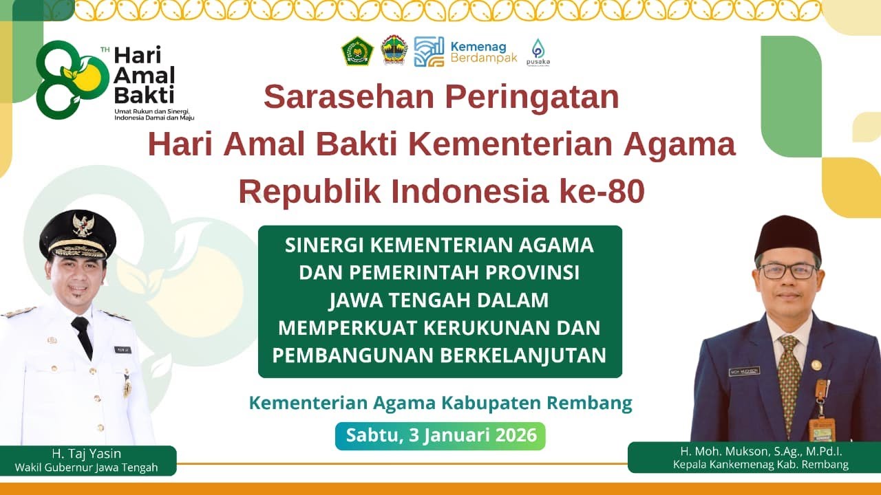 🔴 LIVE || SARASEHAN PERINGATAN HARI AMAL BAKTI KE-80 KEMENTERIAN AGAMA REPUBLIK INDONESIA KE-80