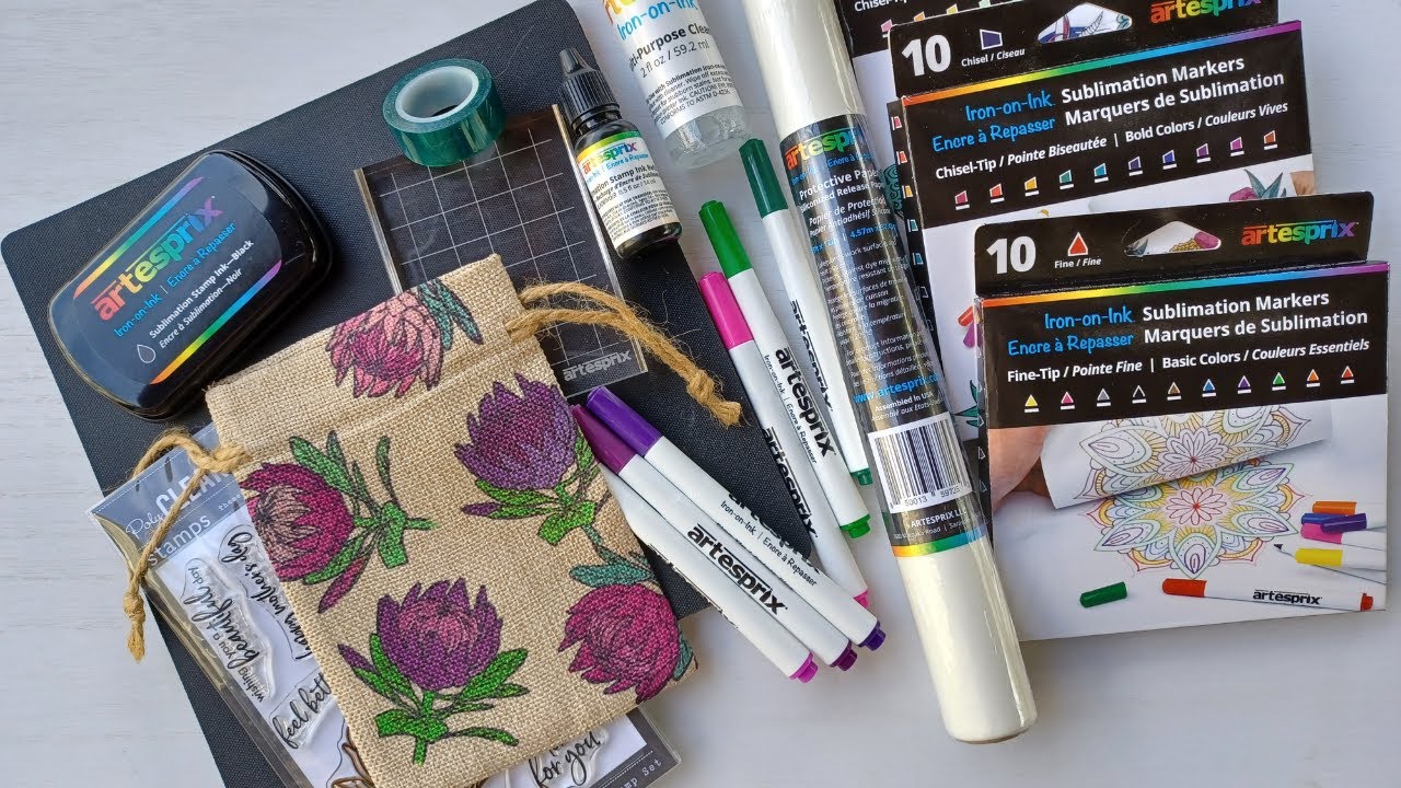 Using Artesprix Sublimation Markers & Stamp Pads to Create Custom Projects