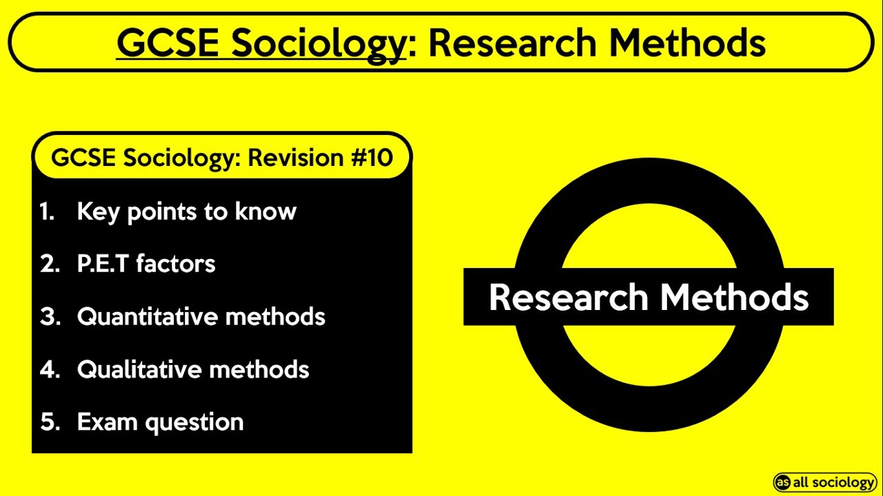 GCSE Sociology Revision from allsociology - Sociological Research Methods (Episode 10)