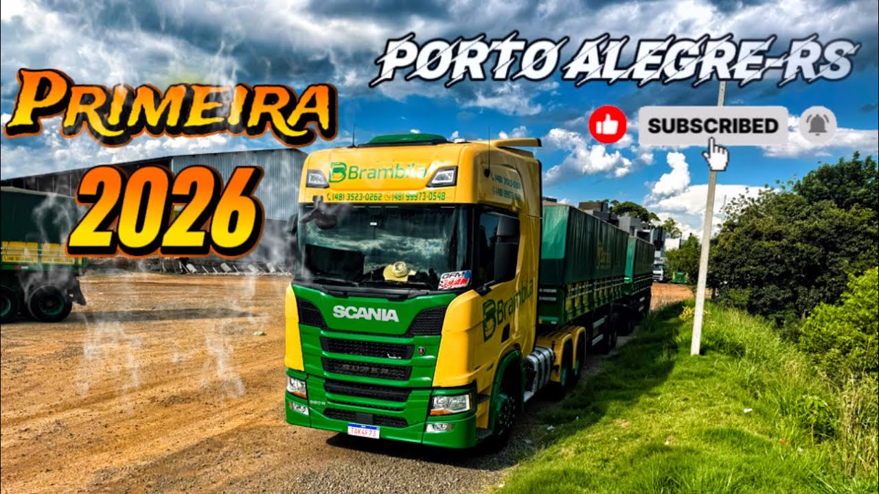 Primeira viagem do ano 2026 🚛🇧🇷  Porto Alegre-RS x Uberlândia-MG 📍