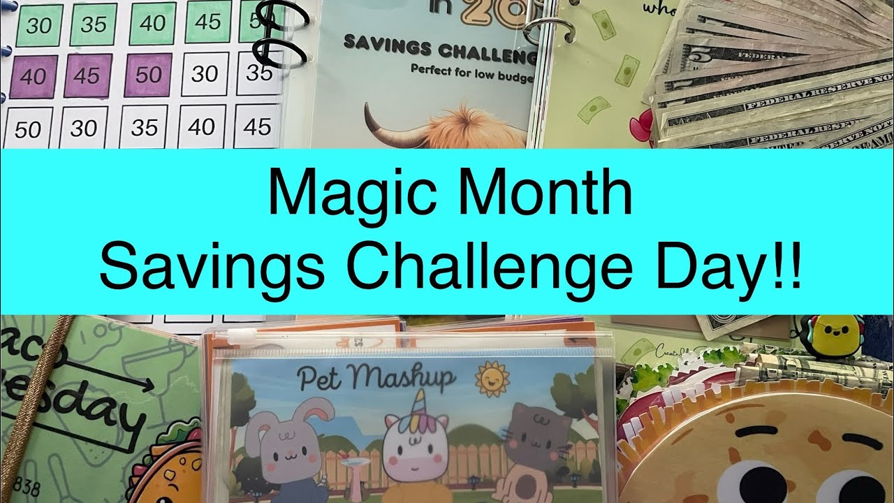 Cash Stuffing Savings Challenges l Magic Month l 2024 Challenge l Taco binder l $380 l May W5 2024