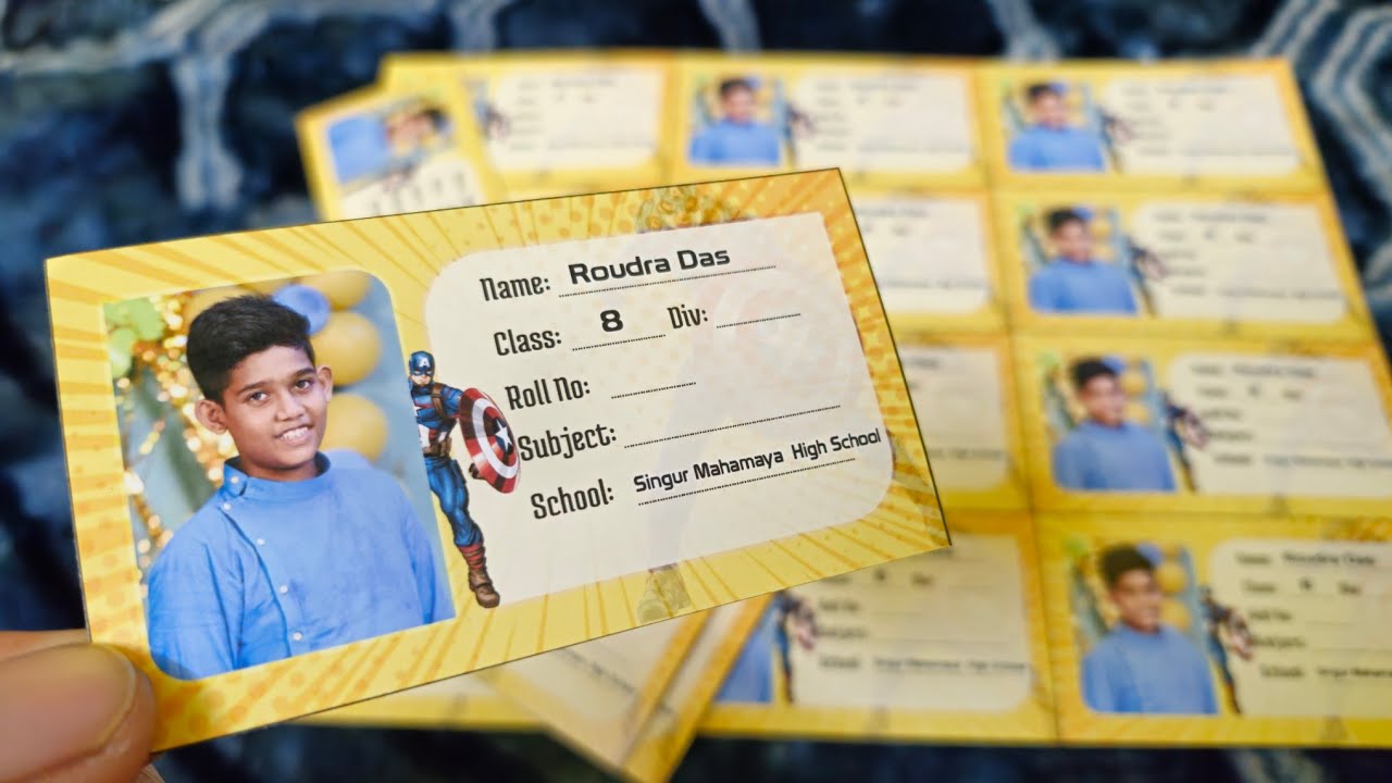 Customised Book Label Sticker | 60 Rs | Name Sticker For Students | Photo Printed Book Sticker