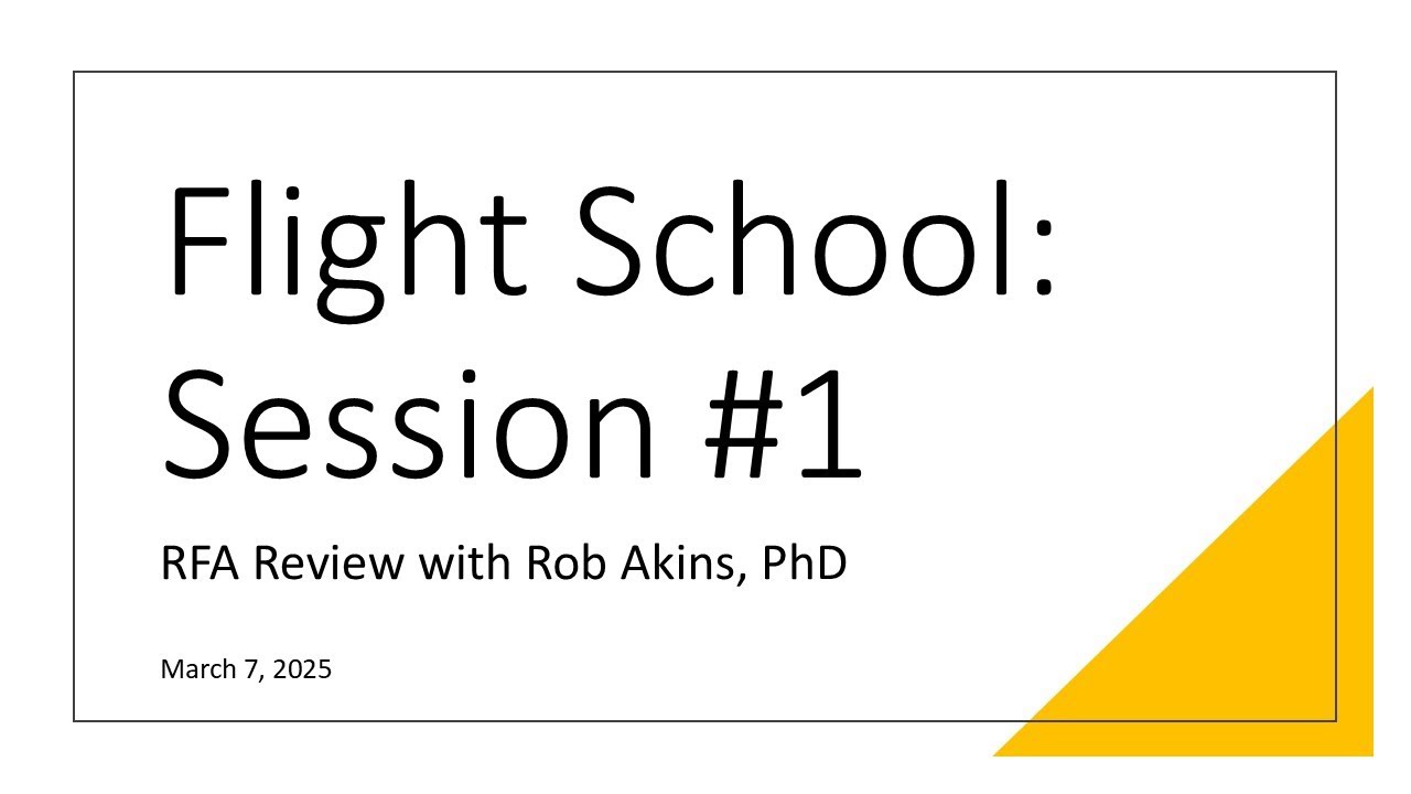 Flight School Session 1: RFA Review