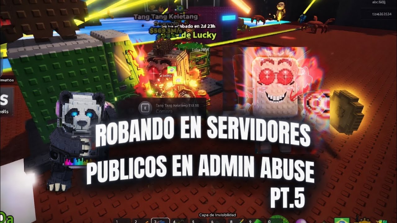 ROBANDO EN SERVIDORES PÚBLICOS EN ADMIN ABUSE!! - PARTE 5!! #roblox