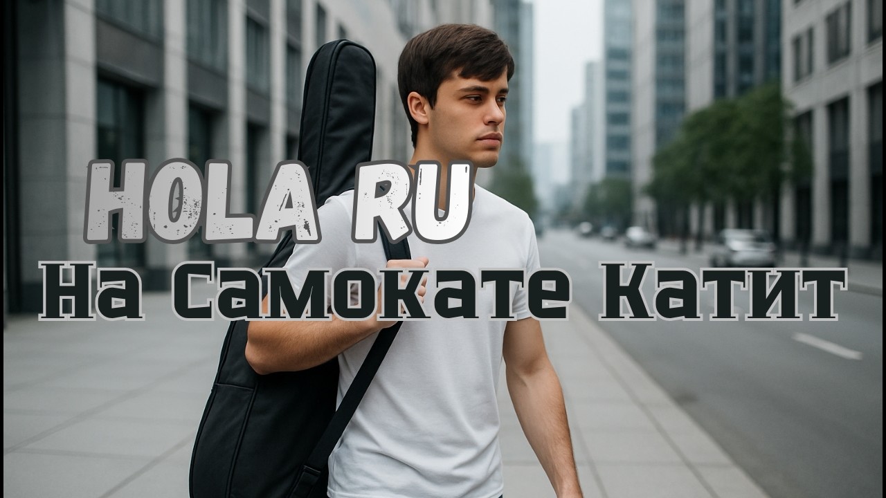 На самокате катит