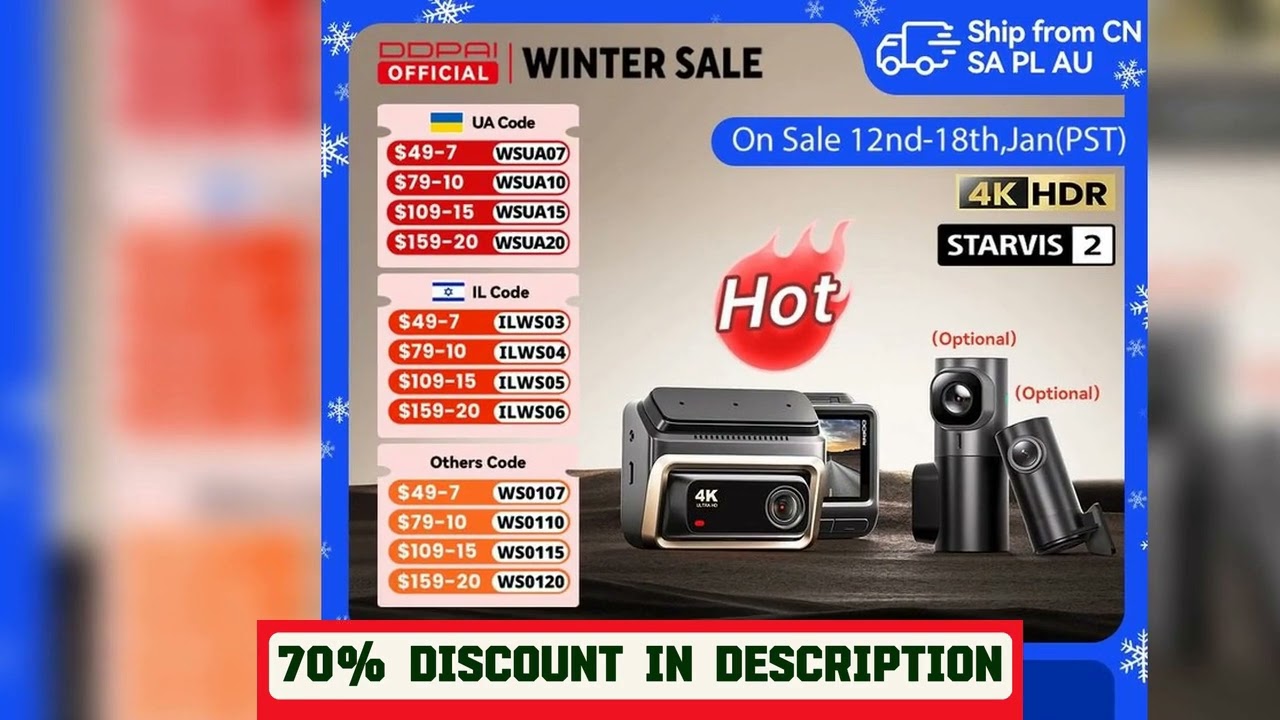 A must-have product! DDPAI Z60 Pro 4K Dash Cam Auto Dashcam Front GPS Car Camera for Dual SONY Sen