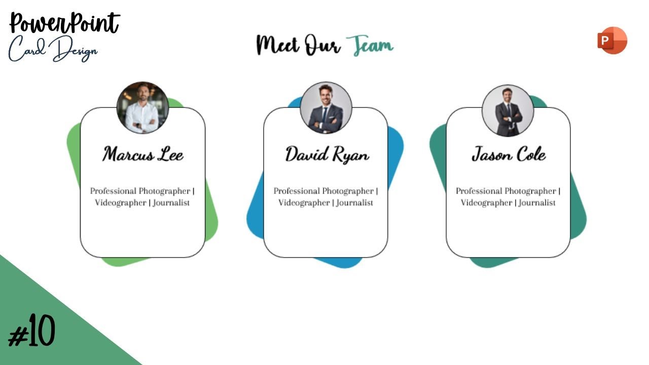 PowerPoint Card Design Tutorial | Creative Team Member Introduction Slide | TechEmonizer