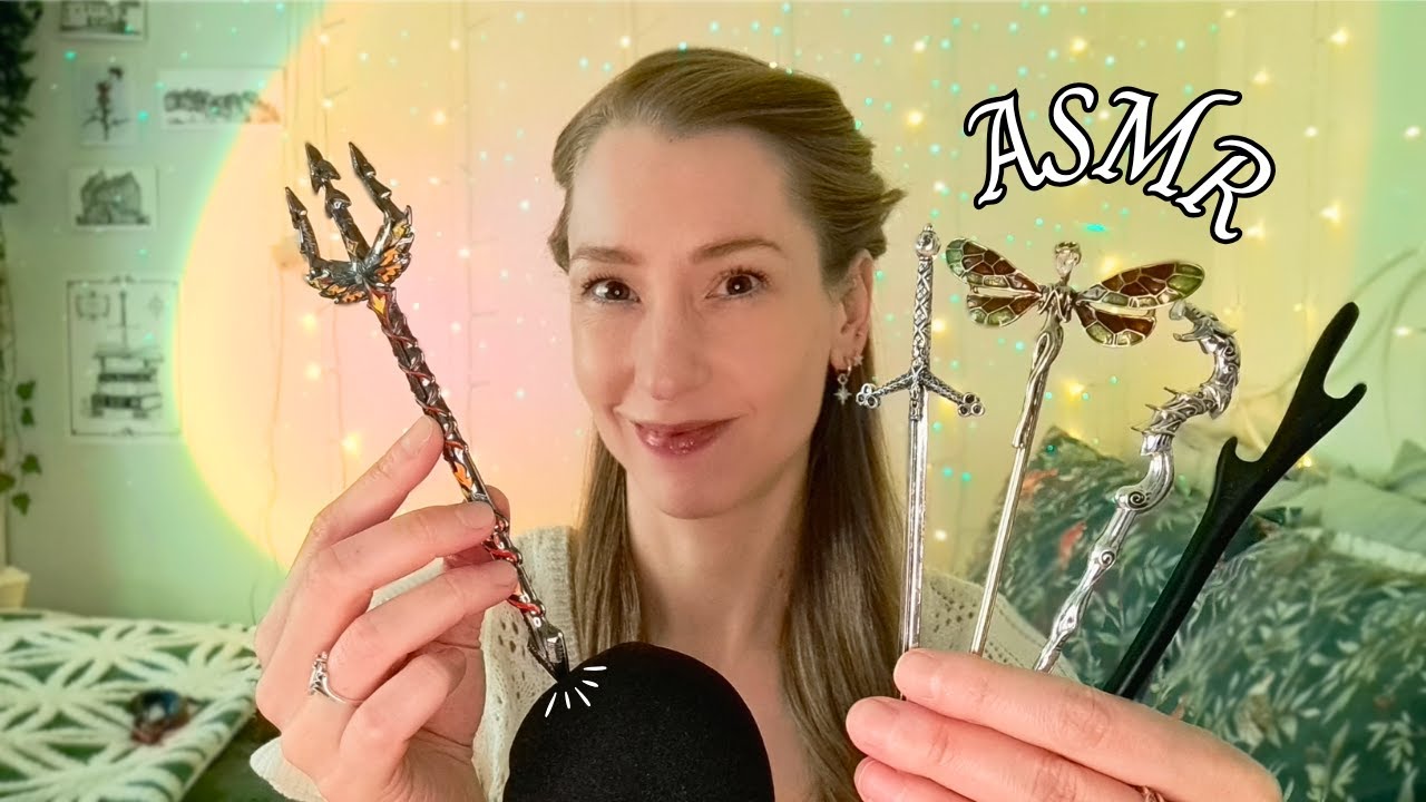 ASMR | Mic Scratching with Hair Sticks | Deep & Intense | Fantasy Themed🧚‍♀️✨