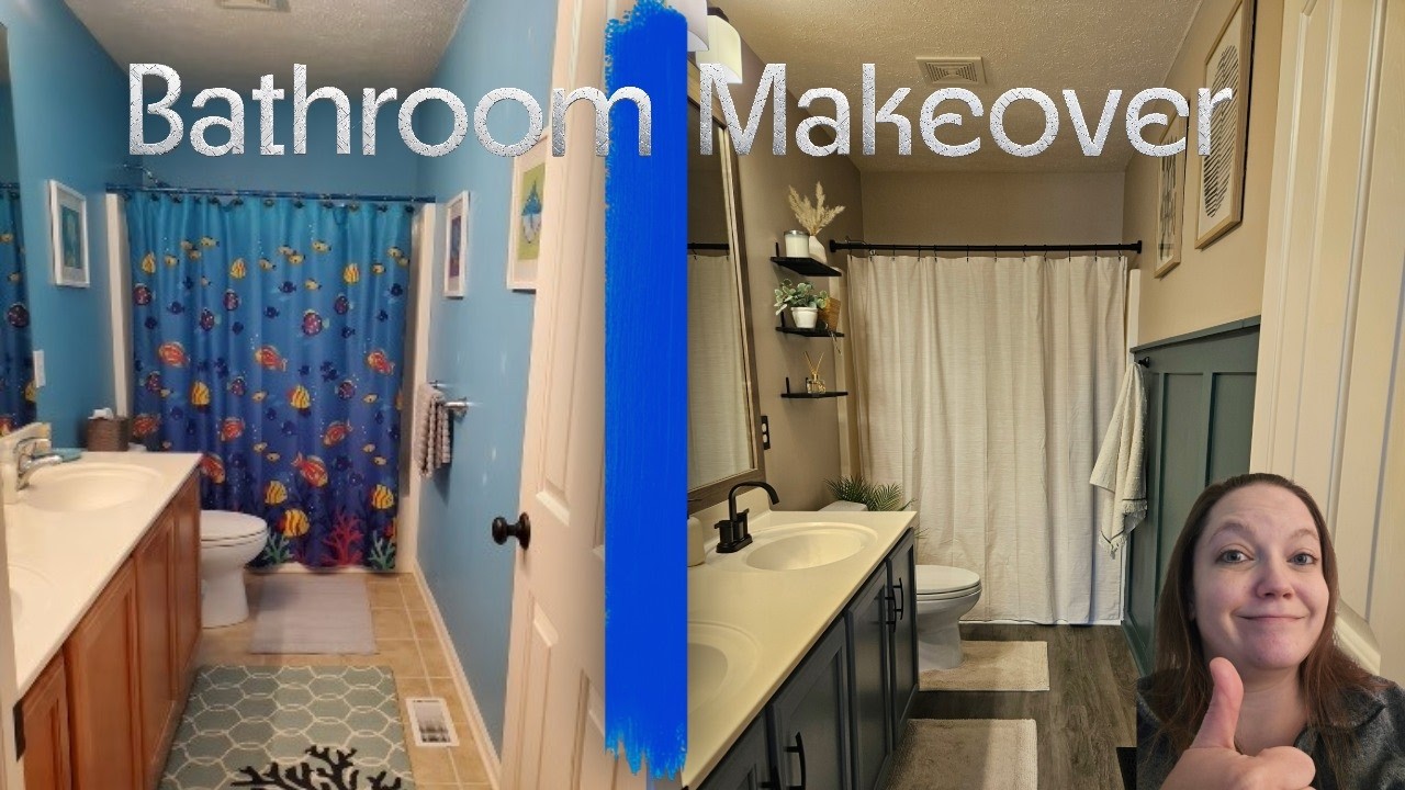 DIY Bathroom Renovation | From Kid’s Theme to Modern Sophisticated Style