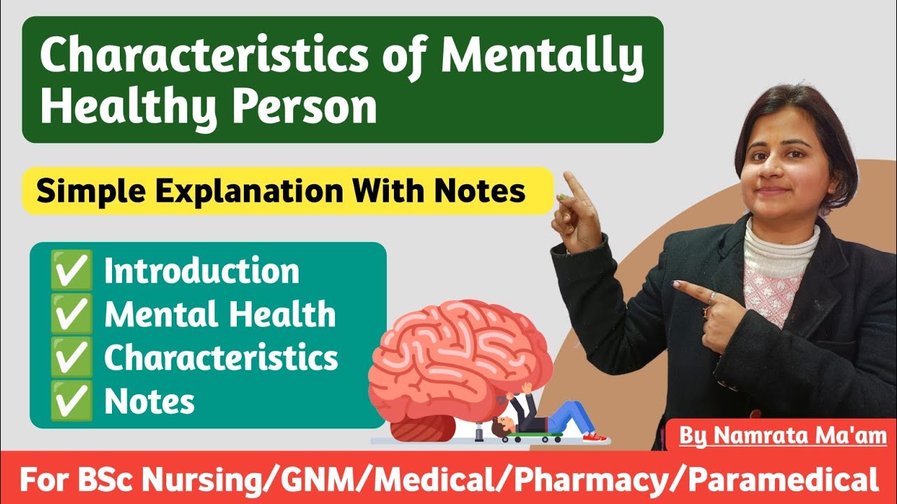 Characteristics of Mental Health Person in Hindi | Characteristics of Mentally Healthy Person