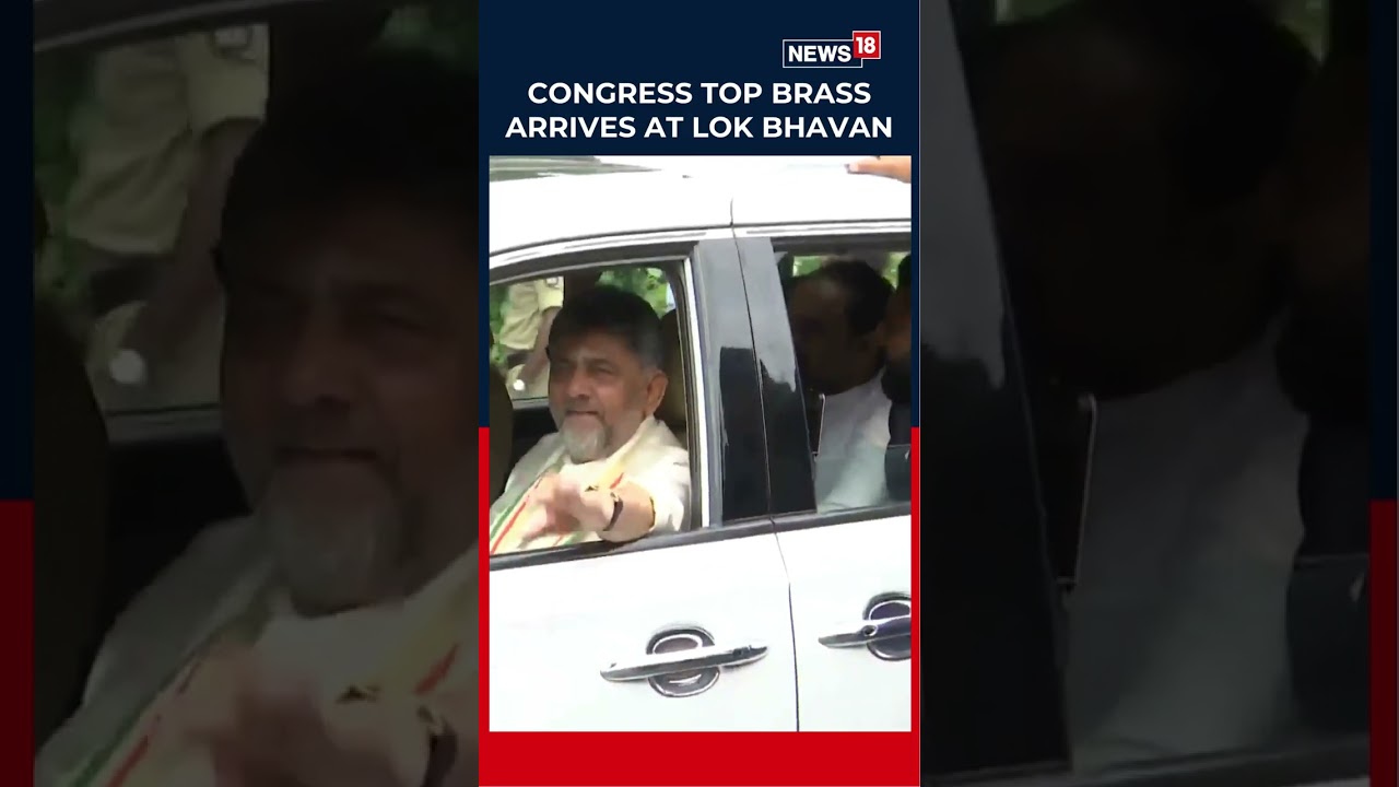 DK Shivakumar Oath Ceremony: Kharge, Rahul Gandhi Arrive At Lok Bhavan In Bengaluru | N18S