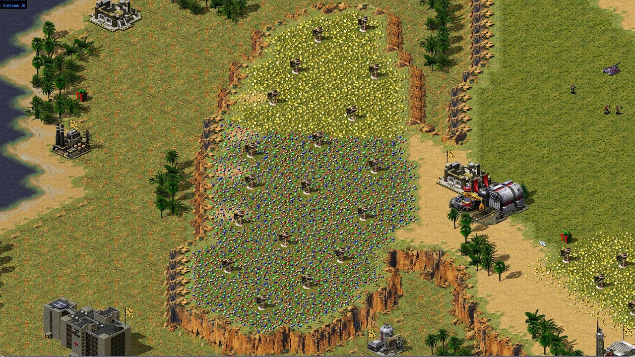 Red Alert 2 | Yuri's Revenge | 7 vs 1- Extreme AI beta ai - pretty women map - Soviet