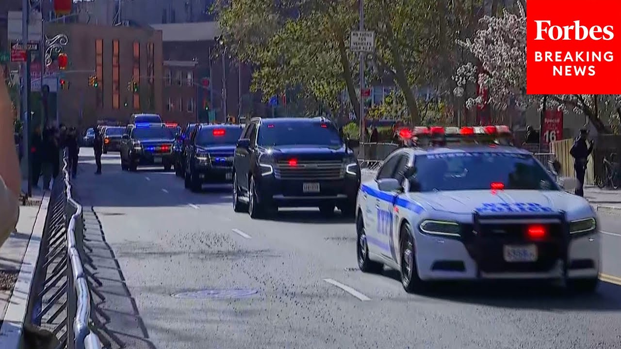BREAKING NEWS: Former President Trump’s Motorcade Arrives At NYC Court For Hush Money Trial