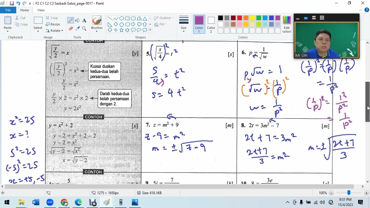 F2 C3 Algebraic Formulae Sasbadi Galus