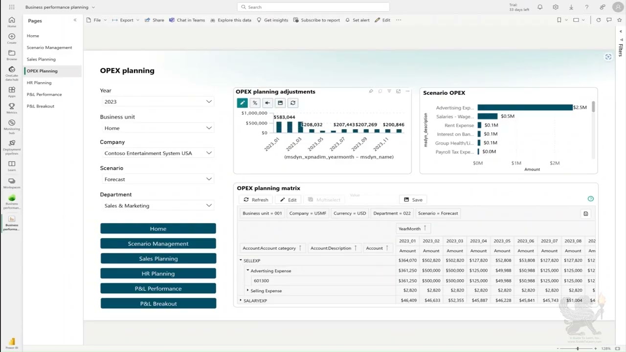 Guide to Business Performance Planning with Dynamics 365 Finance