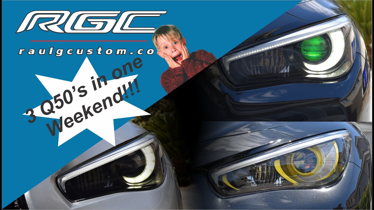 Infiniti Q50 weekend custom Headlights for all three