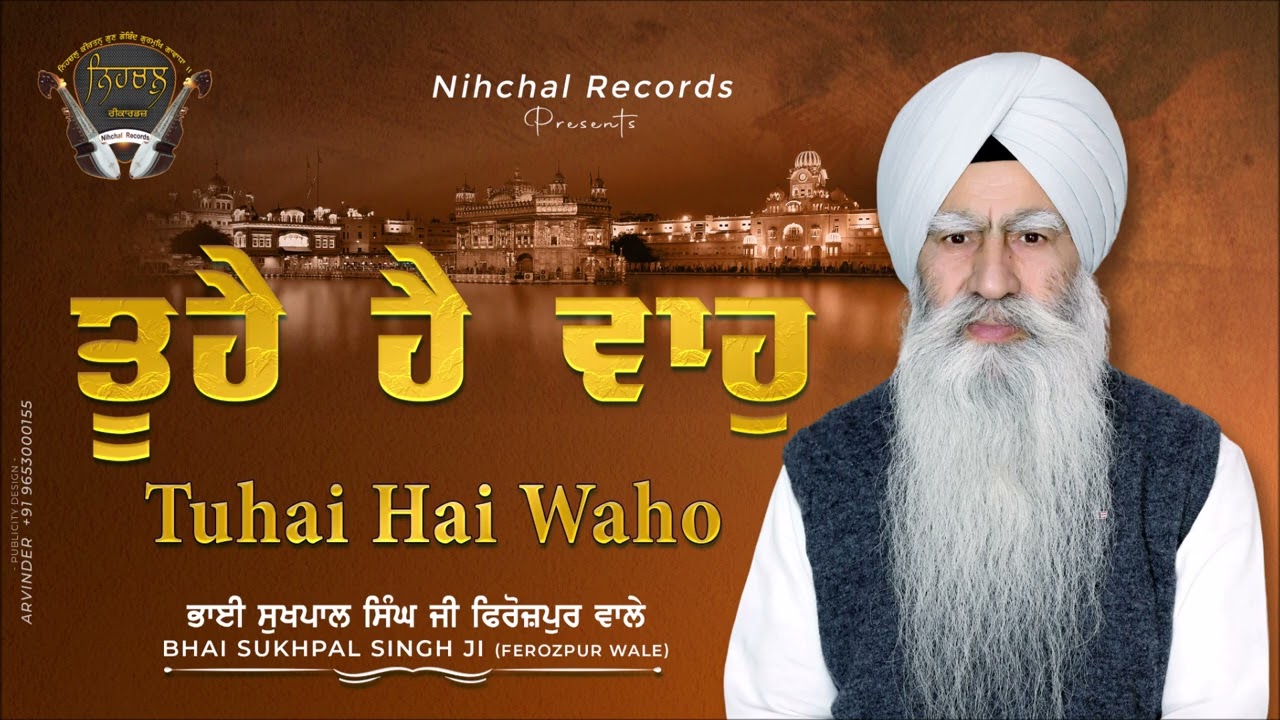 Tu Hain Hain Waho Teri Rajaae - Bhai Sukhpal Singh Ji - Ferozepur Wale - Gurbani - Shabad - Kirtan