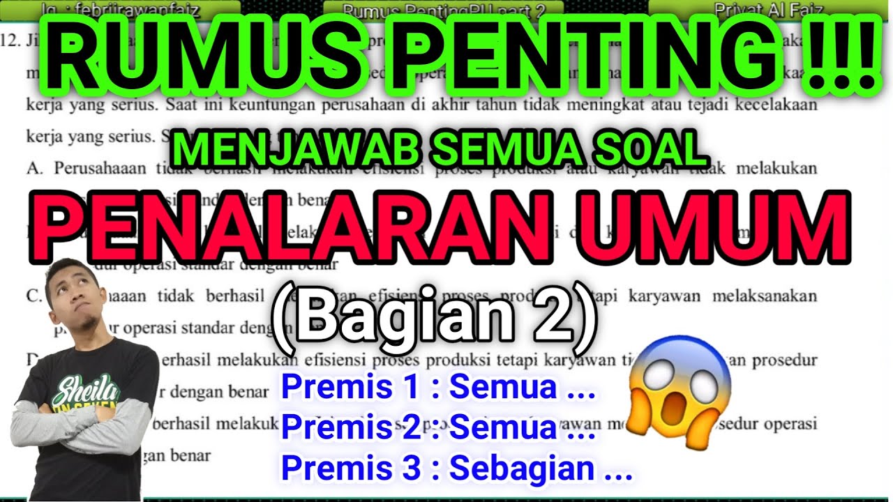 RUMUS CEPAT PENALARAN UMUM - TPS UTBK 2020 bagian 2