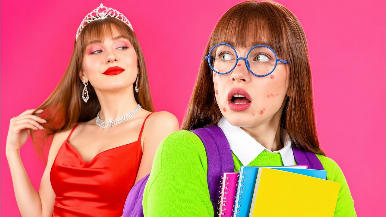 TRUCCHI PER DIVENTARE POPOLARE A SCUOLA|| Nerd e Povero VS Ricco e Popolare su 123 GO Like!