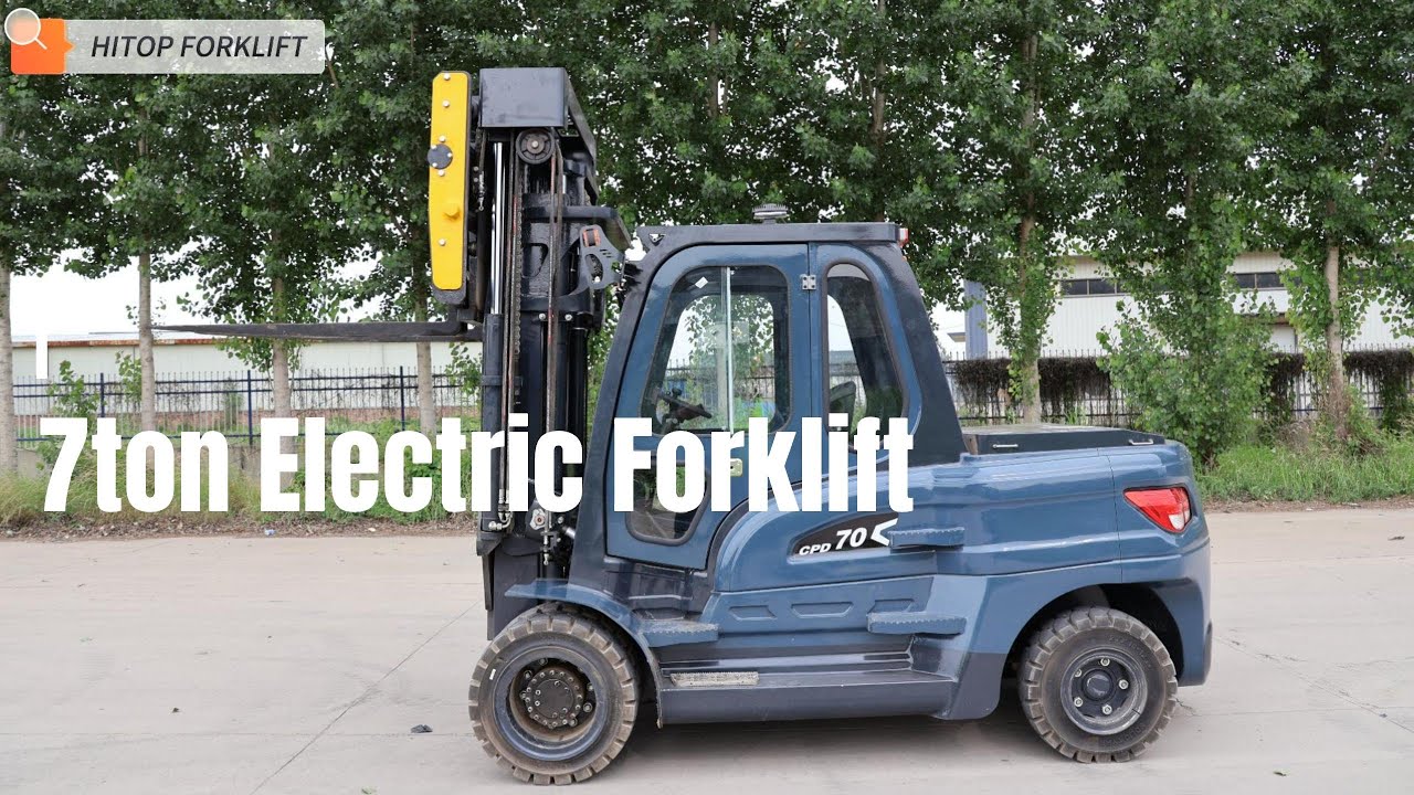 HITOP 7 TON Heavy Duty Electric Forklift with Cab ready to export to Finland