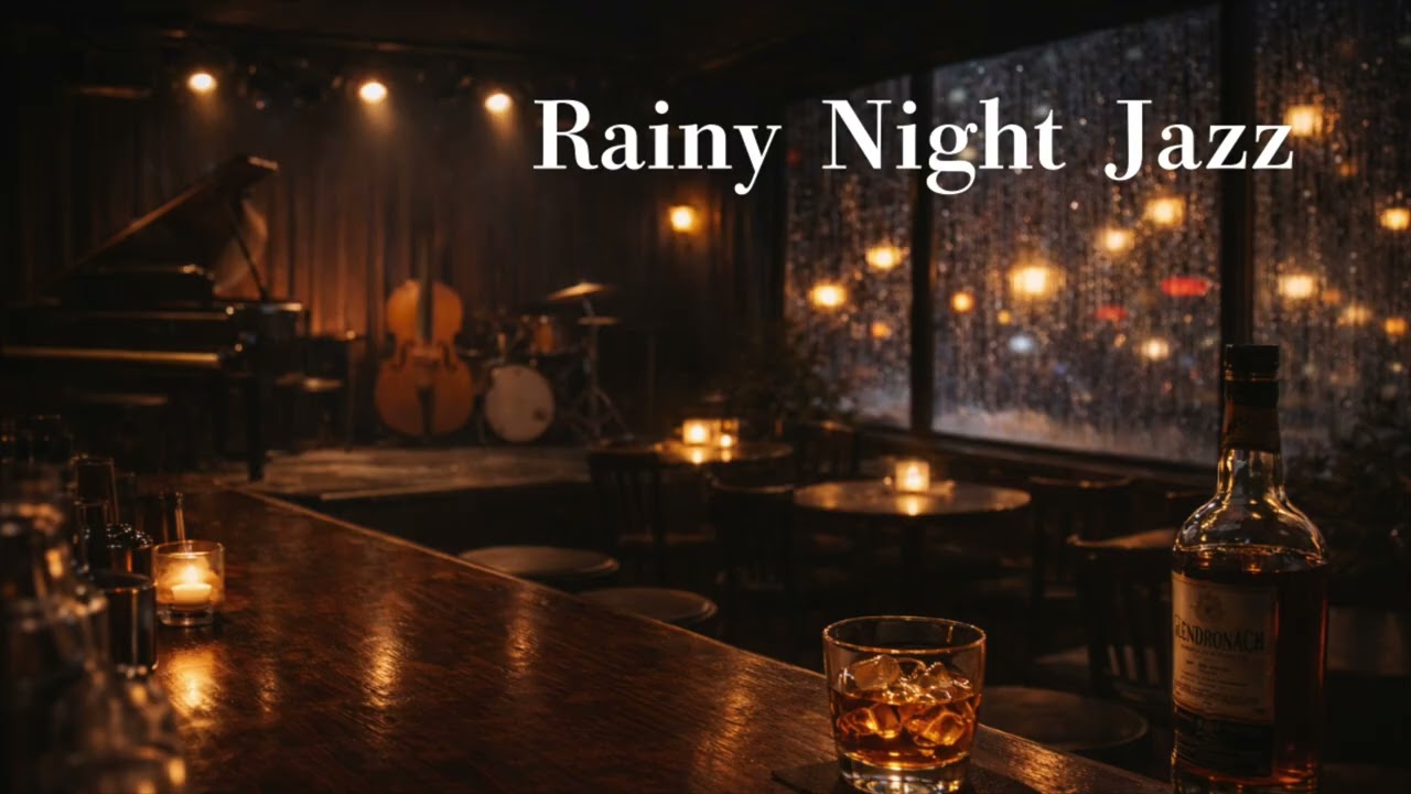 Rainy Night Jazz 🌧 Deep Night Jazz Bar BGM | Calm & Reflective | 1 Hour