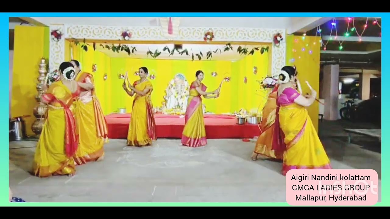 Aigiri Nandini Kolattam,GMGA LADIES GROUP, Mallapur, Hyderabad 