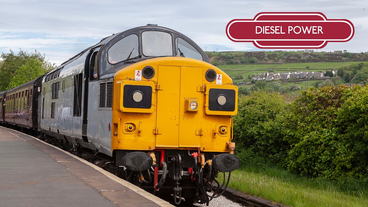 Class 37 - 37075 at OAKWORTH on the Keighley & Worth Valley Railway