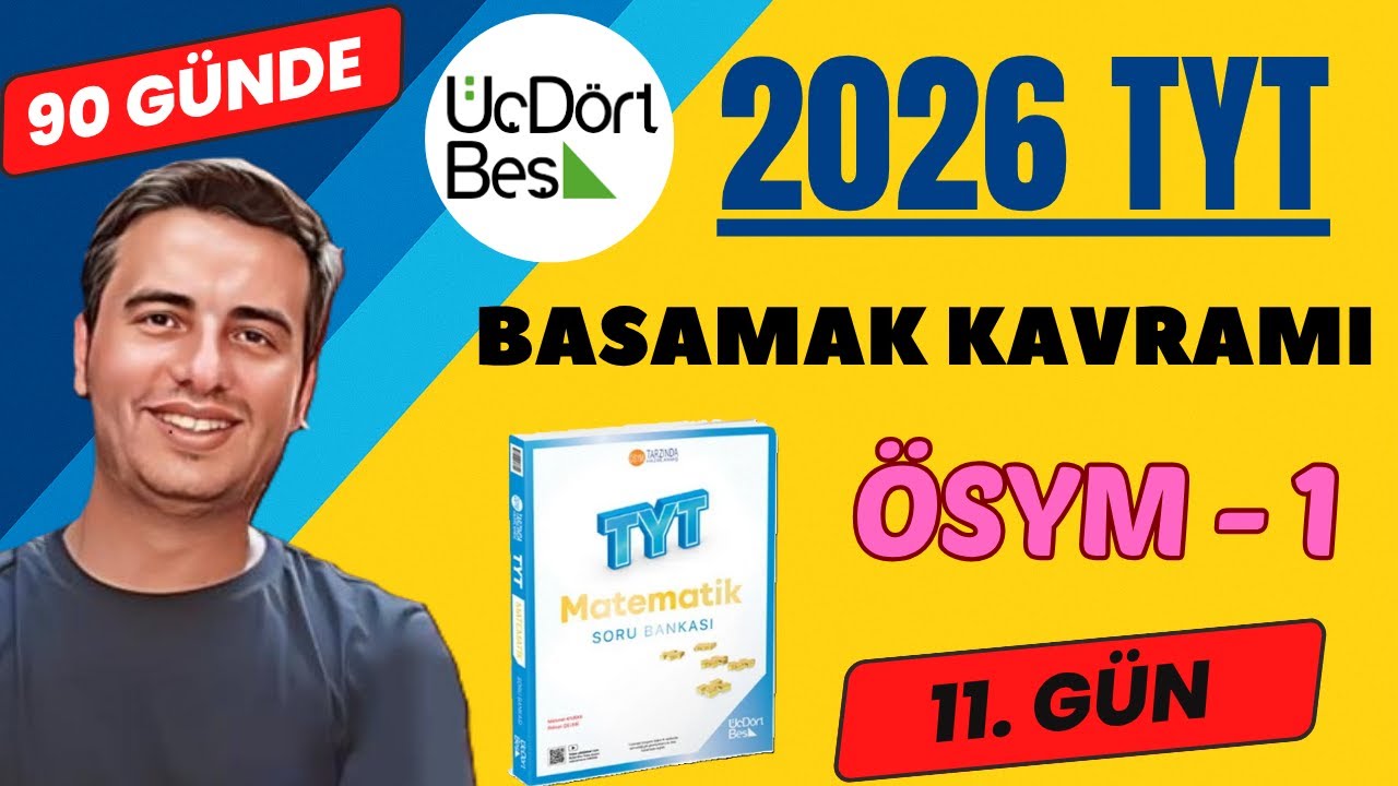 BASAMAK KAVRAMI | ÖSYM-1 | 11. GÜN | 90 GÜNDE 345 TYT MATEMATİK ÇÖZÜMLERİ | 2026 #345tyt