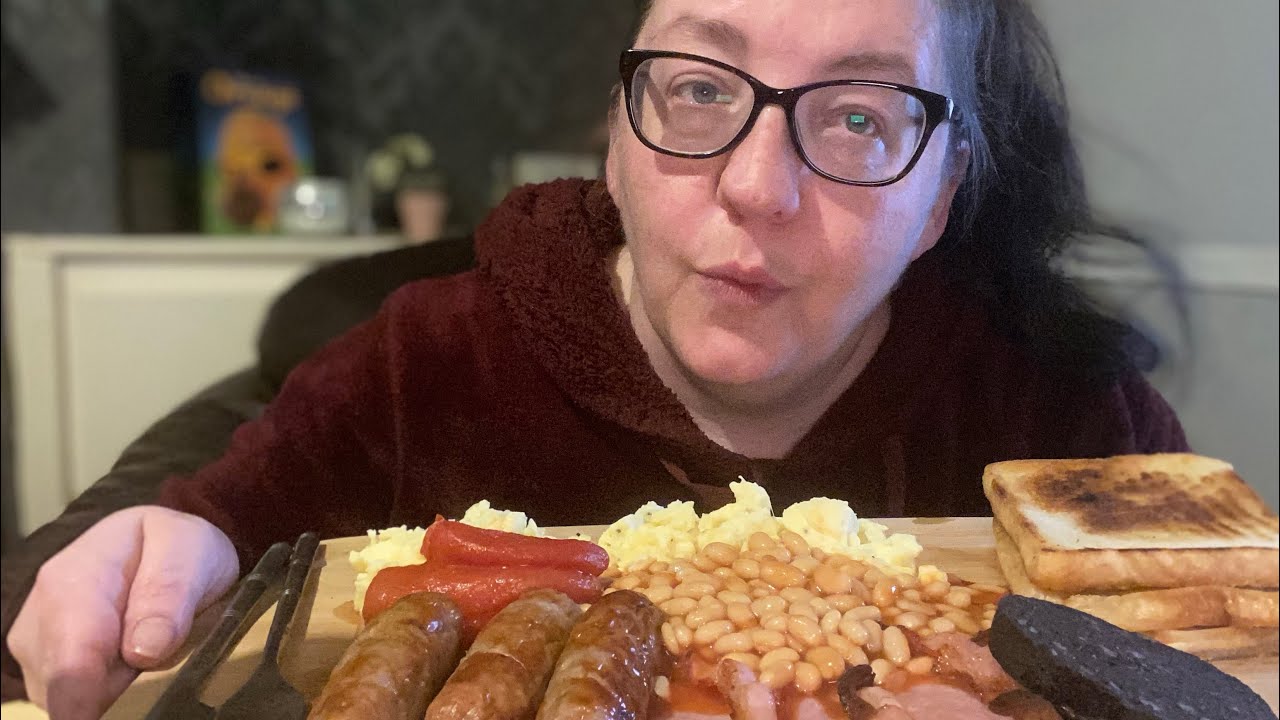 Полный английский завтрак #mukbang #eatingshow #foodie #englishbreakfast