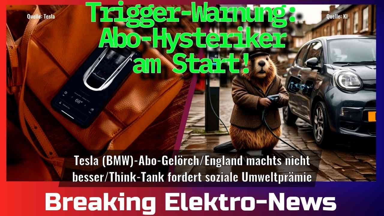 Breaking Elektro-News: Tesla (BMW)-Abo-Gelörch/England machts nicht besser/Soziale Umweltprämie?