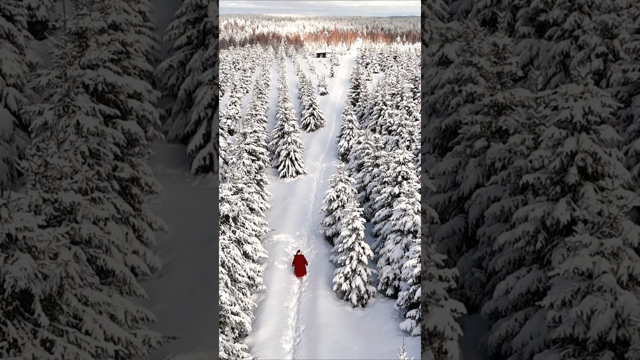 Santa's Christmas Tree Forest 🌲 next Santa Claus Village in Rovaniemi Lapland Finland, Arctic Circle