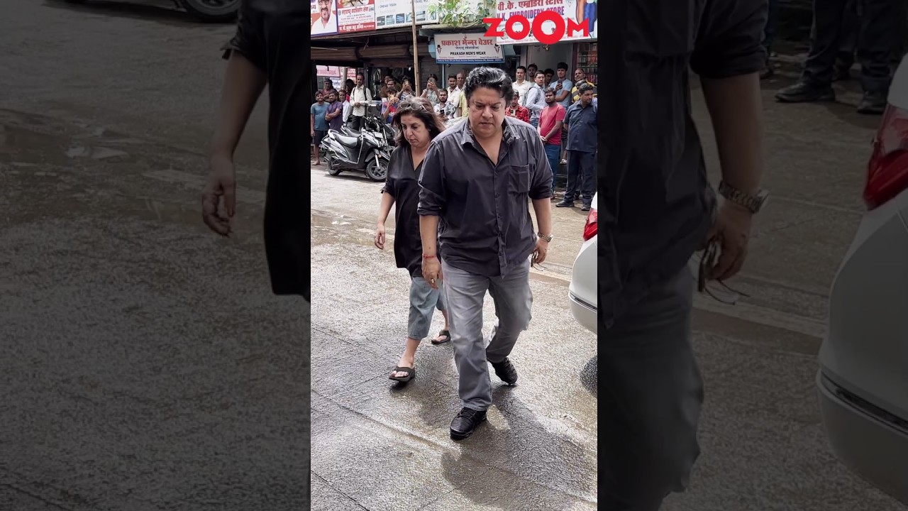Farah Khan arrives with Sajid Khan for Malaika Arora's dad Anil Mehta's funeral #shorts #farahkhan
